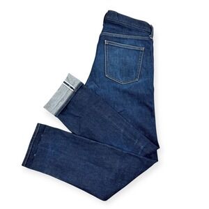 Uniqlo‎ Jeans Men's 35x34 Blue Selvedge Denim Dark Wash Slim Straight